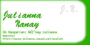 julianna nanay business card